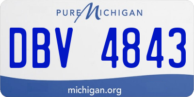MI license plate DBV4843