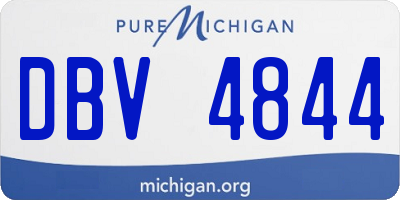 MI license plate DBV4844