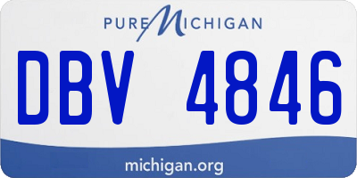 MI license plate DBV4846