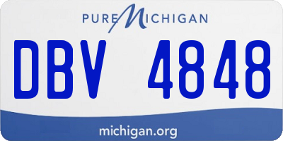 MI license plate DBV4848