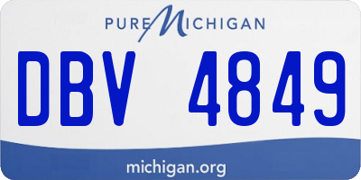 MI license plate DBV4849