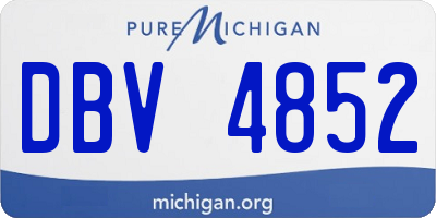 MI license plate DBV4852