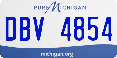 MI license plate DBV4854