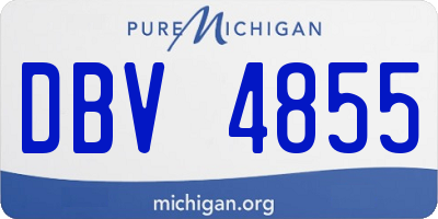 MI license plate DBV4855