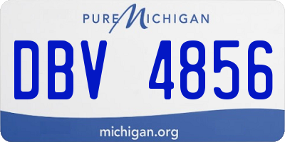 MI license plate DBV4856