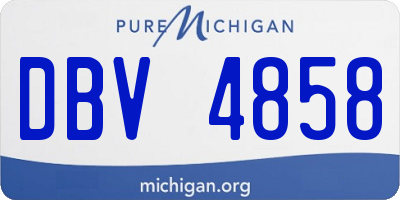 MI license plate DBV4858