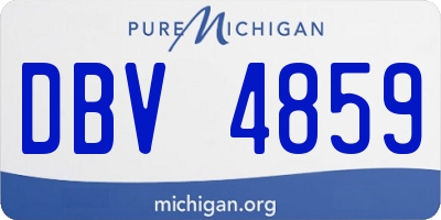 MI license plate DBV4859
