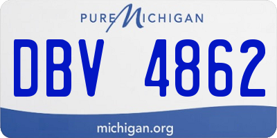 MI license plate DBV4862