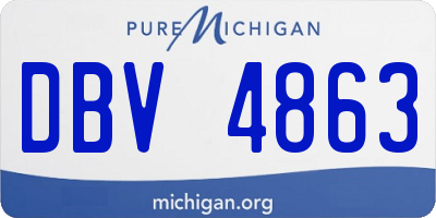 MI license plate DBV4863
