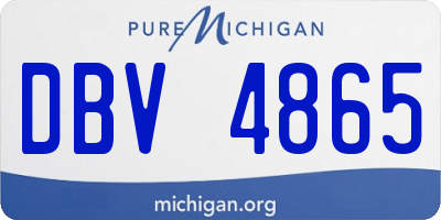 MI license plate DBV4865