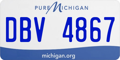MI license plate DBV4867
