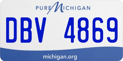 MI license plate DBV4869