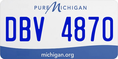 MI license plate DBV4870