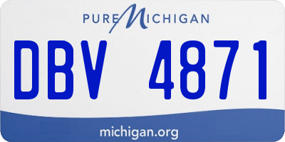 MI license plate DBV4871