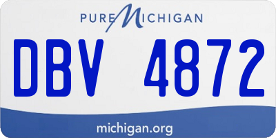 MI license plate DBV4872