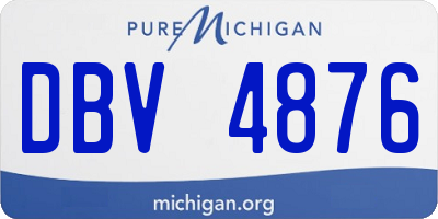 MI license plate DBV4876