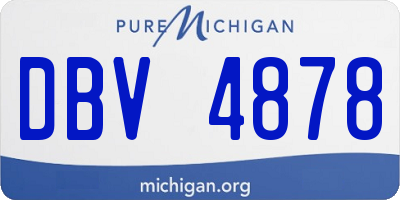 MI license plate DBV4878