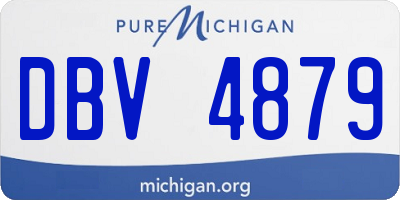 MI license plate DBV4879