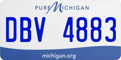 MI license plate DBV4883
