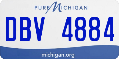 MI license plate DBV4884