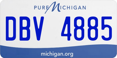 MI license plate DBV4885