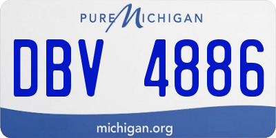 MI license plate DBV4886