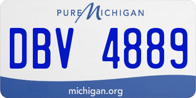 MI license plate DBV4889