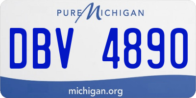 MI license plate DBV4890