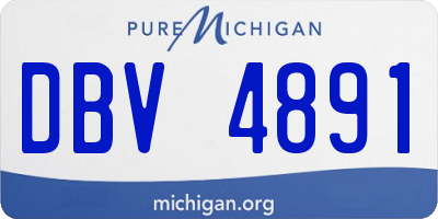 MI license plate DBV4891
