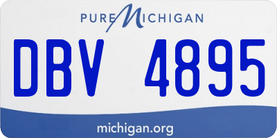 MI license plate DBV4895