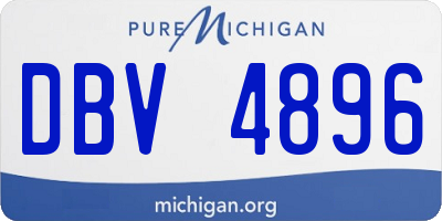 MI license plate DBV4896