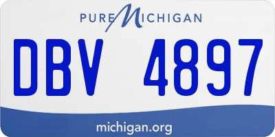 MI license plate DBV4897