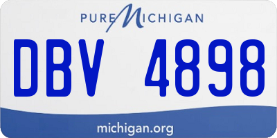 MI license plate DBV4898