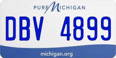 MI license plate DBV4899