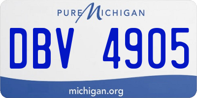MI license plate DBV4905