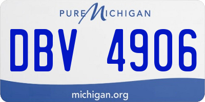 MI license plate DBV4906