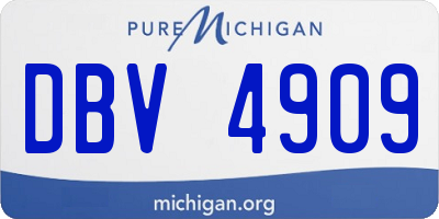 MI license plate DBV4909