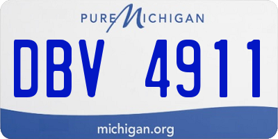 MI license plate DBV4911