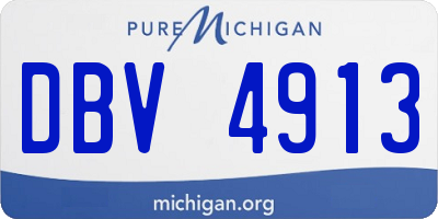 MI license plate DBV4913