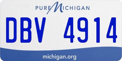 MI license plate DBV4914