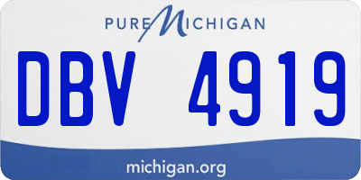 MI license plate DBV4919