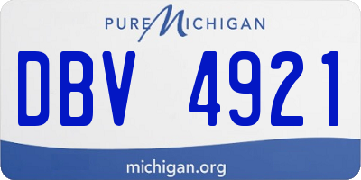 MI license plate DBV4921
