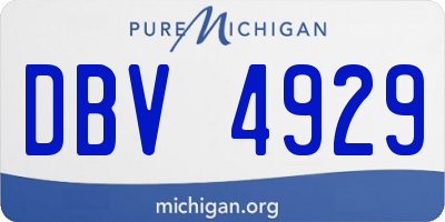MI license plate DBV4929