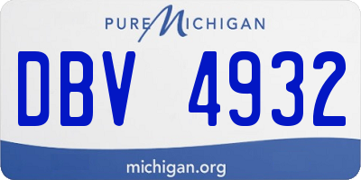 MI license plate DBV4932