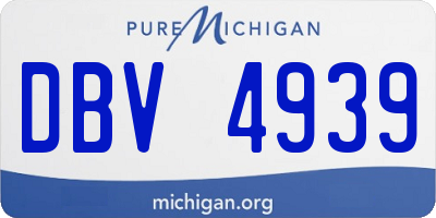 MI license plate DBV4939