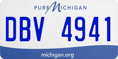 MI license plate DBV4941