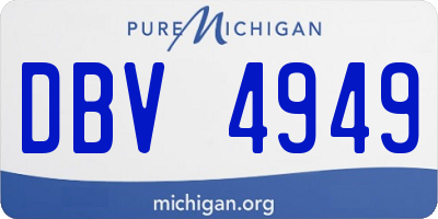 MI license plate DBV4949