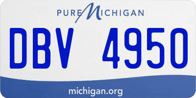MI license plate DBV4950