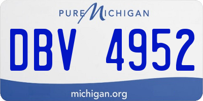 MI license plate DBV4952