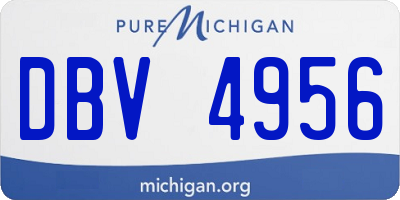 MI license plate DBV4956